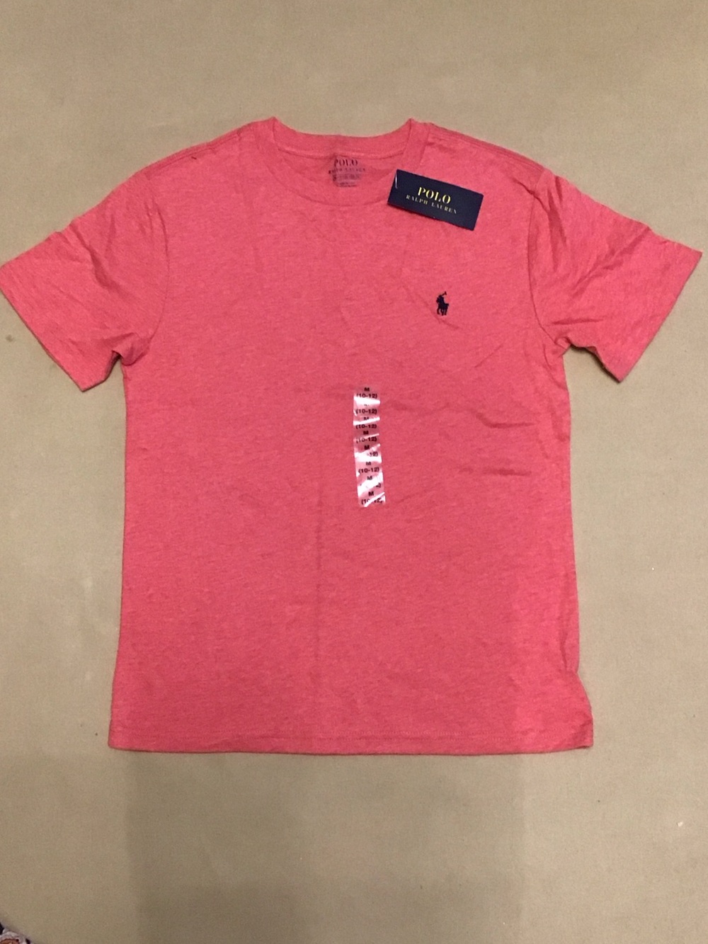 Polo by Ralph Lauren Men’s Heather Coral Short Sleeve Crew Tee